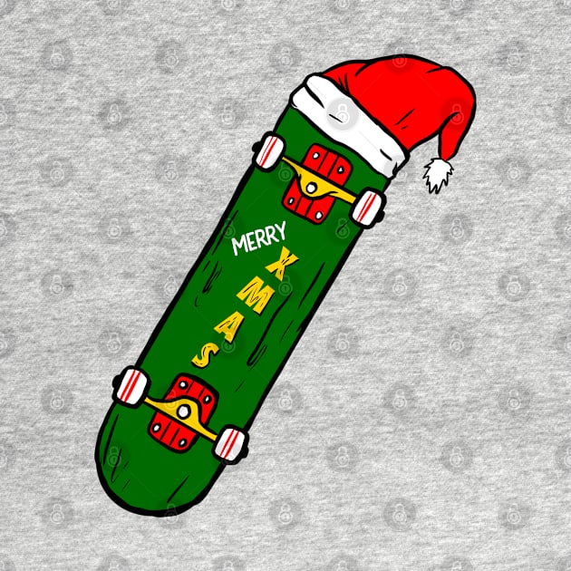 Santa Hat Skateboard by yogisnanda